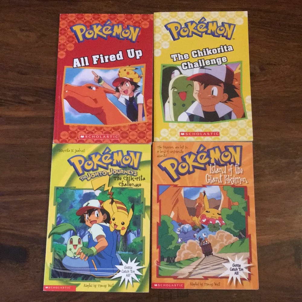 POKEMON Scholastic Paperback Books (lot of 4) Chapter Books